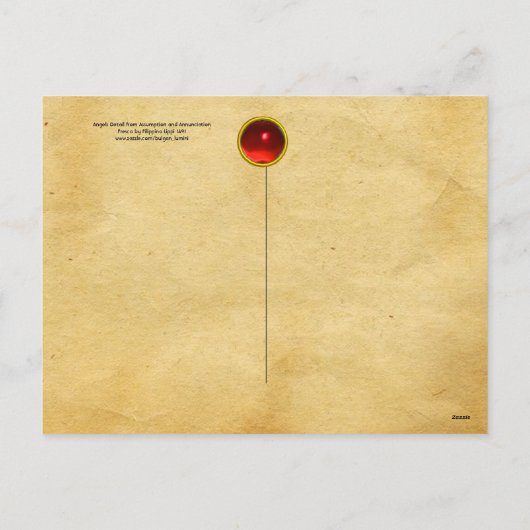 Lippiによる前提と受胎告知からの天使 シーズンポストカード (裏面)