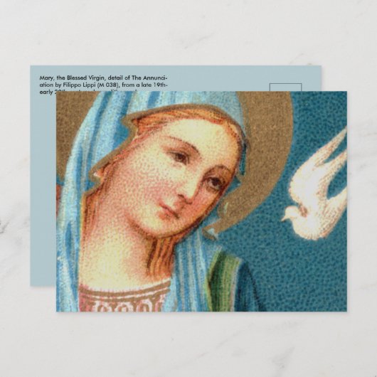 Lippiの受胎告知からBVMと聖霊(Det.) ポストカード (正面/裏面)