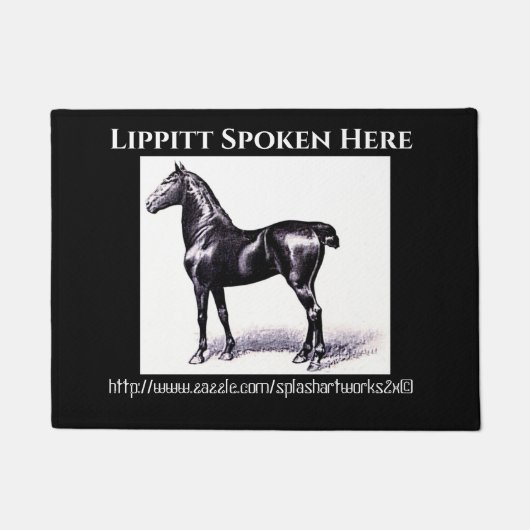 "Lippitt 話 Here"形式 ドアマット (正面)