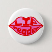 Lipreaderバッジろう聴覚難聴liprehead唇 缶バッジ (正面)