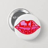 Lipreaderバッジろう聴覚難聴liprehead唇 缶バッジ (正面&裏面)