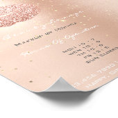 LIpsメイクアップアーティストグリッターバラ金ゴールド紙吹雪 ポスター (角)