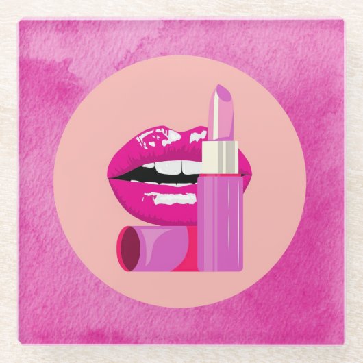 Lips ガラスコースター (正面)