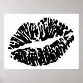 lips-7571-blackwhite ポスター (正面)