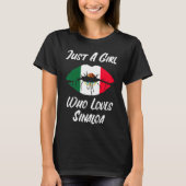 Lips and Mouth Love Mexican Flag Sinaloa Tシャツ (正面)