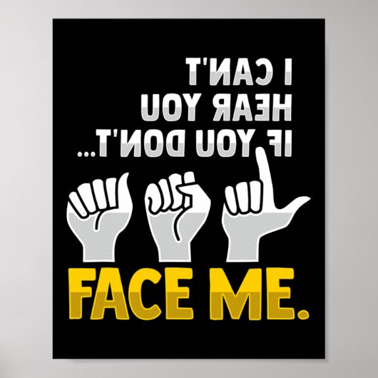 Lip's ASL読ハンドジェスチャーろう聴覚喪失阿波 ポスター (正面)