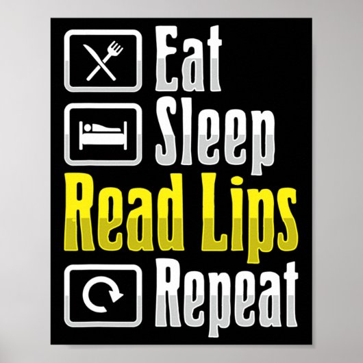 Lip's ASL読ハンドジェスチャーろう聴覚喪失阿波 ポスター (正面)