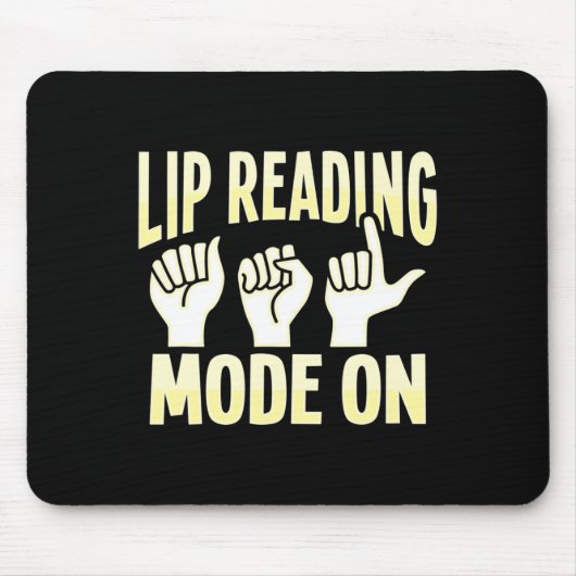 Lip's ASL読ハンドジェスチャーろう聴覚喪失阿波 マウスパッド (正面)