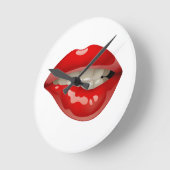 lips clock ラウンド壁時計 (傾斜)