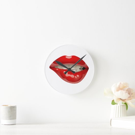 lips clock ラウンド壁時計 (ホーム)