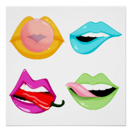 Lips façon Pop'art ポスター