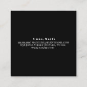 Lips Marble抽象芸術ピンクメイクアップアーティスト スクエア名刺 (裏面)