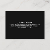 Lips Marble抽象芸術ピンクメイクアップアーティスト 名刺 (裏面)