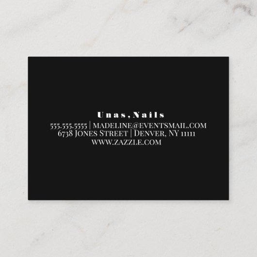 Lips Marble抽象芸術ピンクメイクアップアーティスト 名刺 (裏面)