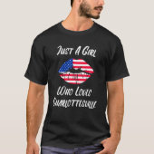 Lips Mouth Love American Flag Charlottesville Tシャツ (正面)