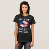 Lips Mouth Love American Flag Lake Tahoe Tシャツ (正面フル)