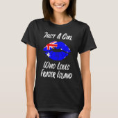 Lips Mouth Love Australian Flag Fraser Island Tシャツ (正面)