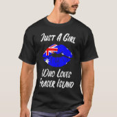 Lips Mouth Love Australian Flag Fraser Island Tシャツ (正面)