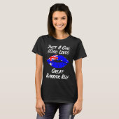 Lips Mouth Love Australian Flag Great Barrier Reef Tシャツ (正面フル)