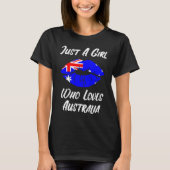 Lips Mouth Love Australian Flag Tシャツ (正面)