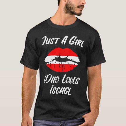 Lips Mouth Love Austria Flag Ischgl Tシャツ (正面)