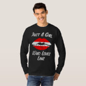 Lips Mouth Love Austria Flag Linz Tシャツ (正面フル)
