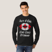Lips Mouth Love Canadian Flag Ottawa Tシャツ (正面フル)