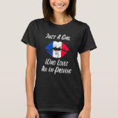 Lips Mouth Love French Flag Aix en Provence Tシャツ (正面)
