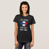 Lips Mouth Love French Flag Saint Malo Tシャツ (正面フル)