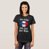 Lips Mouth Love French Flag Saint Tropez Tシャツ (正面フル)