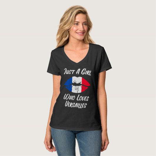 Lips Mouth Love French Flag Versailles Tシャツ (正面フル)