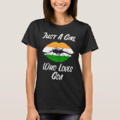 Lips Mouth Love Indian Flag Goa Tシャツ (正面)