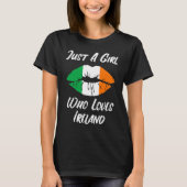 Lips Mouth Love Irish Flag Ireland Tシャツ (正面)