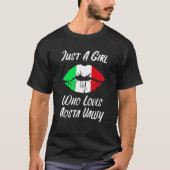 Lips Mouth Love Italian Flag Aostatal Tシャツ (正面)