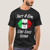 Lips Mouth Love Italian Flag Ischia Tシャツ (正面)