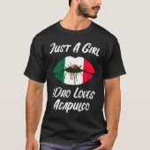 Lips Mouth Love Mexican Flag Acapulco Tシャツ (正面)