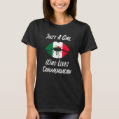 Lips Mouth Love Mexican Flag Chimalhuacan Tシャツ (正面)