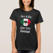 Lips Mouth Love Mexican Flag Guadalupe Tシャツ (正面)