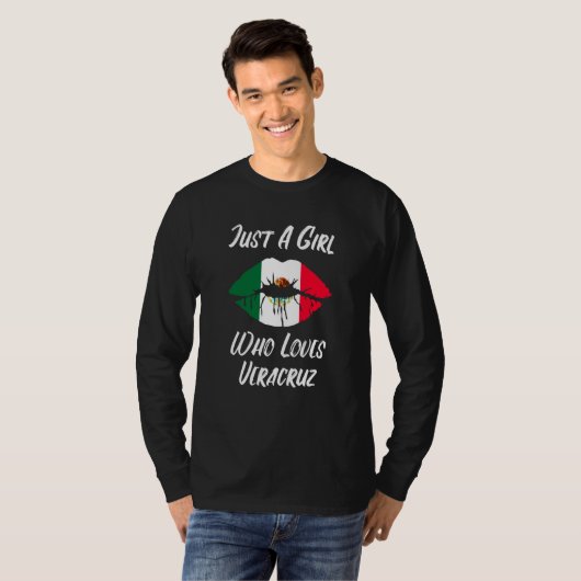 Lips Mouth Love Mexican Flag Veracruz Tシャツ (正面フル)