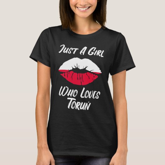 Lips Mouth Love Polish Flag Thorn Tシャツ (正面)