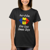 Lips Mouth Love Romanian Flag Danube Delta Tシャツ (正面)
