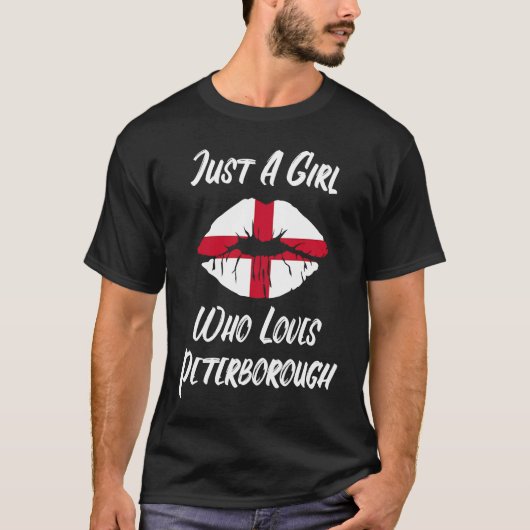 Lips Mouth Love Saint George's Cross Flag Peterbor Tシャツ (正面)