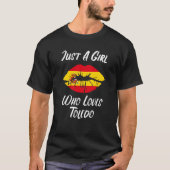 Lips Mouth Love Spanish Flag Toledo Tシャツ (正面)