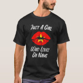 Lips Mouth Love Vietnamese Flag Dan Nang Tシャツ (正面)