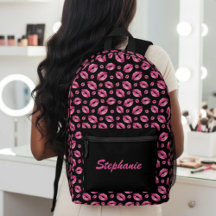 Lips Pattern Cute Pink & Black