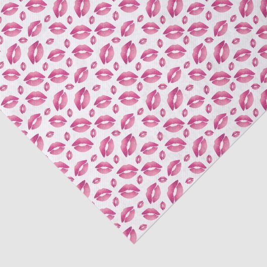 Lips Pattern Pink & White 薄葉紙 (詳細)