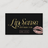 LipSenseのディストリビューターのばら色の金ゴールドの唇のメーキャップアーティスト 名刺 (正面)
