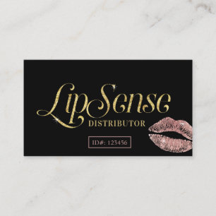 LipSenseのディストリビューターのばら色の金ゴールドの唇のメーキャップ 名刺