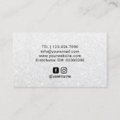 Lipsenseのディストリビューターのピンクの唇の銀のグリッター 名刺 (裏面)