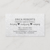 LipSenseのディストリビューターの赤い唇の銀製のロイヤリティ ロイヤリティカード (裏面)